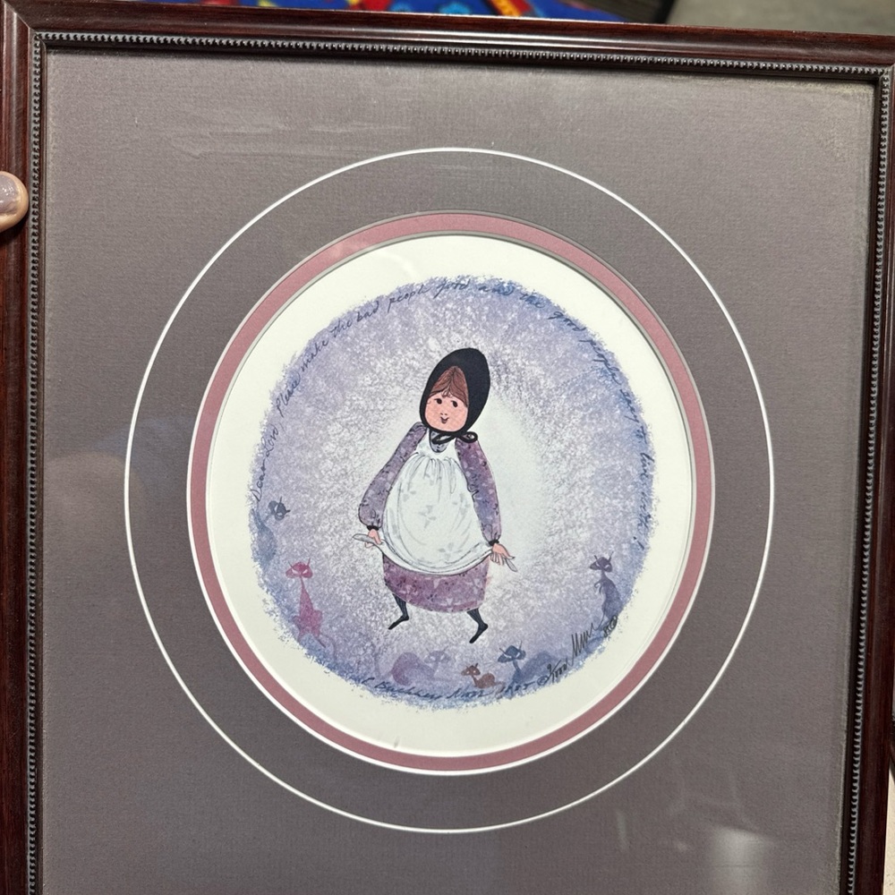 Framed Art Print with Purple Accents